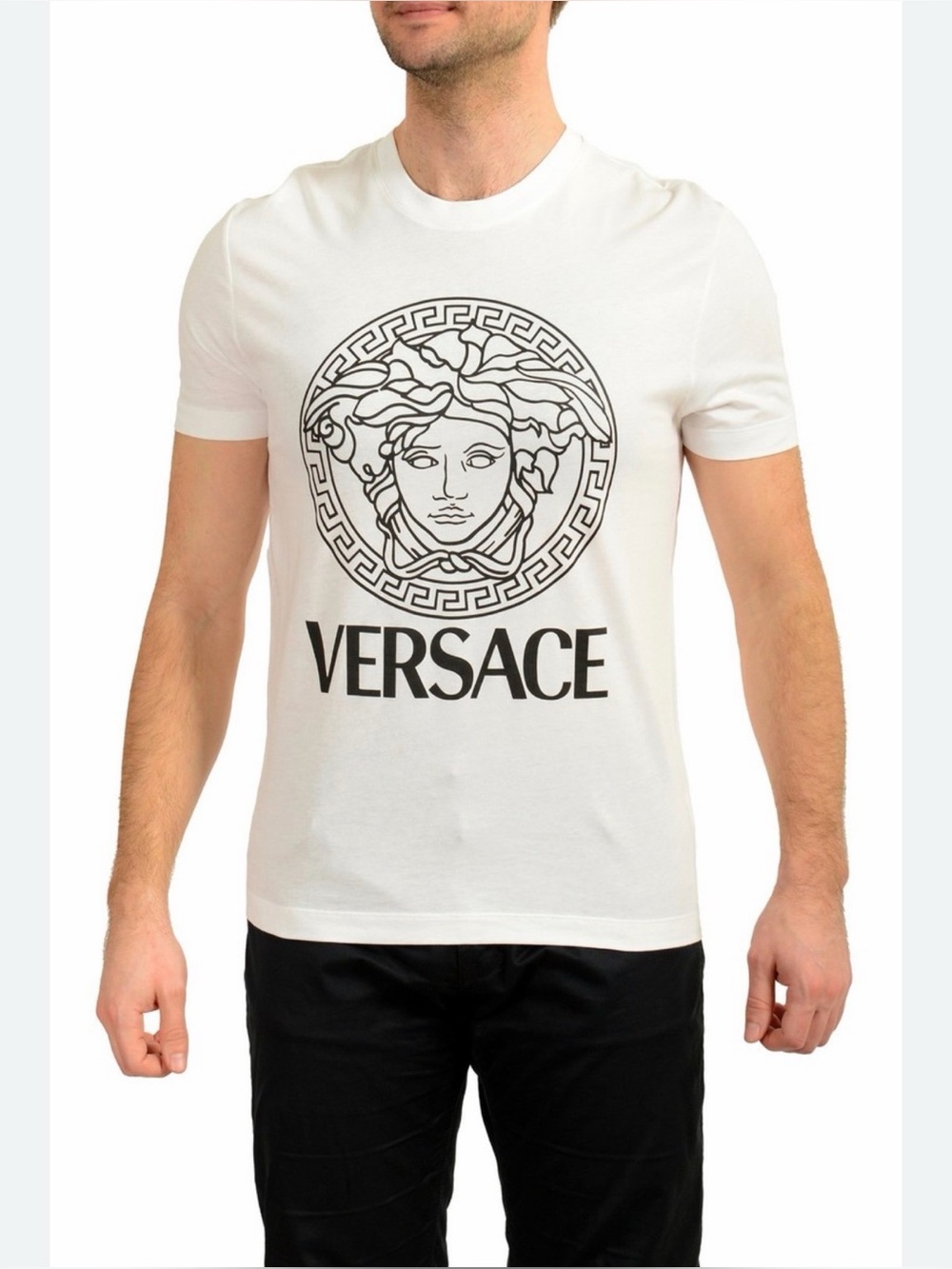 Versace White Medusa Logo Crewneck T-Shirt